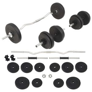 vidaXL Juego de barras y pesas 30 kg
