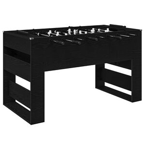 vidaXL Mesa de F&uacute;tbol Roble Negro 146,5 x 74 x 85 cm