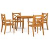 vidaXL Juego de comedor de jard&iacute;n 5 piezas madera maciza de acacia