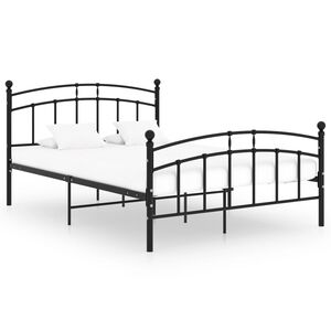 vidaXL Estructura de cama sin colch&oacute;n metal negro 200x200 cm