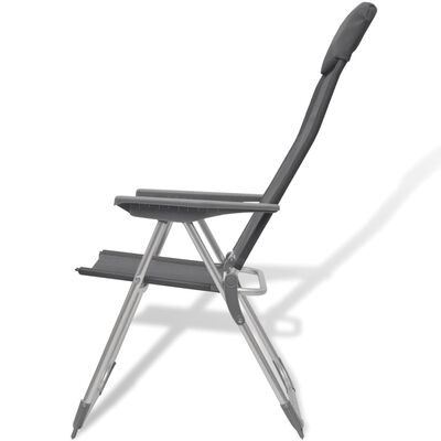 Set 2 sillas camping de aluminio ajustables y plegables