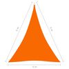 vidaXL Toldo de vela triangular tela Oxford naranja 4x5x5 m