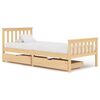 vidaXL Estructura de cama con 2 cajones madera maciza pino 100x200 cm