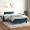 vidaXL Cama box spring con colch&oacute;n terciopelo azul oscuro 120x200 cm