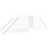 vidaXL Invernadero con estructura de acero blanco 10 m&sup2; 5x2x2,3 m