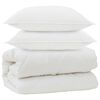 vidaXL Edred&oacute;n con almohadas con almohada 3 uds. Blanco Microfibra