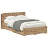 vidaXL Estructura de cama con almacenamiento Roble Artesanal