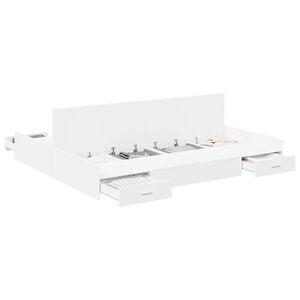 vidaXL Cama con almacenamiento 180 x 200 cm Madera contrachapada