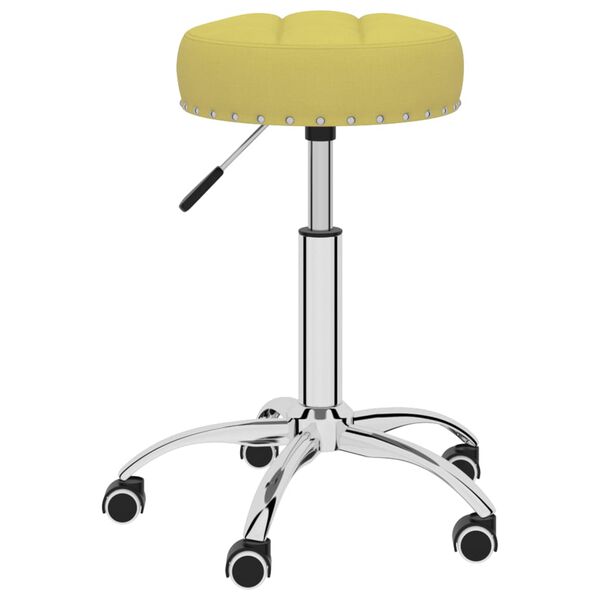 vidaXL Sillas de comedor giratorias 4 unidades tela verde