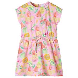vidaXL Vestido infantil rosa suave 104