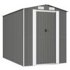 vidaXL Cobertizo de jard&iacute;n acero galvanizado gris claro 192x274x223 cm