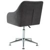 vidaXL Silla de oficina giratoria tela gris oscuro