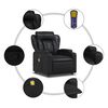 vidaXL Sill&oacute;n de masaje reclinable cuero sint&eacute;tico negro