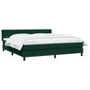 vidaXL Cama box spring con colch&oacute;n terciopelo verde oscuro 180x220 cm
