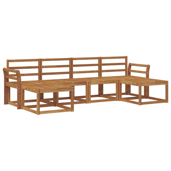 vidaXL Conjunto de sof&aacute;s de exterior 6 pcs Natural