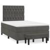 vidaXL Cama box spring con colch&oacute;n terciopelo gris oscuro 120x190 cm