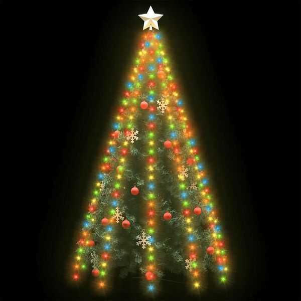 vidaXL Red de luces de &aacute;rbol de Navidad 250 LEDs de colores 250 cm