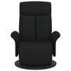 vidaXL Sill&oacute;n reclinable con reposapi&eacute;s tela negra