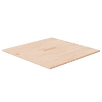 vidaXL Tablero de mesa cuadrada madera de roble sin tratar 70x70x1,5cm