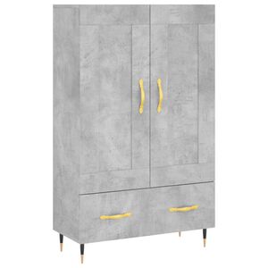 vidaXL Aparador alto madera de ingenier&iacute;a gris hormig&oacute;n 69,5x31x115 cm