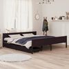 vidaXL Estructura cama 2 cajones madera pino marr&oacute;n oscuro 180x200 cm