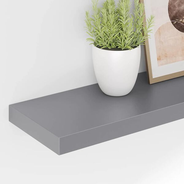 vidaXL Estantes flotantes de pared 4 uds MDF gris 80x23,5x3,8 cm