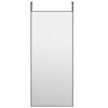 vidaXL Espejo de puerta cristal y aluminio negro 40x100 cm