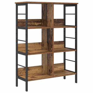 vidaXL Estante de libros 6 niveles 82 x 32 x 112 cm Madera Vieja