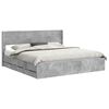 vidaXL Estructura de cama con almacenamiento y cabecero Gris Hormig&oacute;n