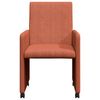 vidaXL Sillas de Comedor con Ruedas 2 pcs Rojo naranja 57 x 66 x 94 cm