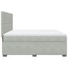 vidaXL Cama box spring con colch&oacute;n terciopelo gris claro 180x200 cm