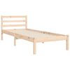 vidaXL Estructura de cama individual con cabecero madera maciza