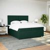 vidaXL Cama box spring con colch&oacute;n terciopelo verde oscuro 200x200 cm