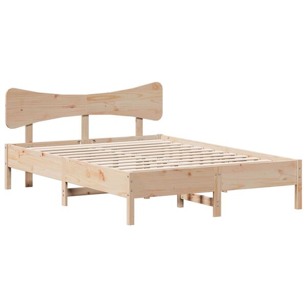 vidaXL Estructura de cama sin colchón madera de pino blanco 150x200 cm