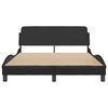 vidaXL Estructura de cama Dover cuero sint&eacute;tico negro 120x200 cm