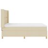vidaXL Cama tipo Box Spring con colch&oacute;n Crema 140 x 200 cm tela