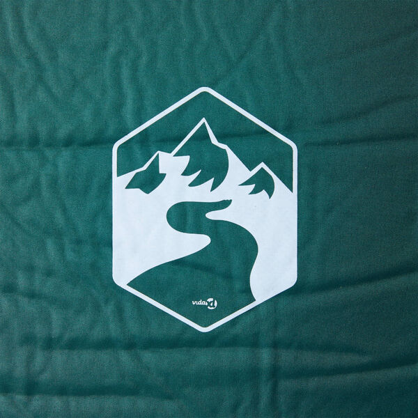 vidaXL Colch&oacute;n de camping autoinflable con almohada 1 persona verde