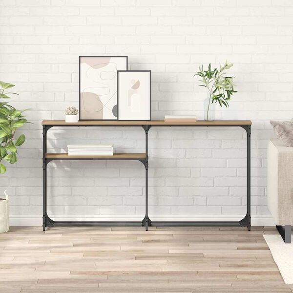 vidaXL MesaConsola Roble artesanal 145 x 22,5 x 75 cm