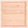 vidaXL Tablero de mesa madera maciza borde natural 60x60x(2-6) cm