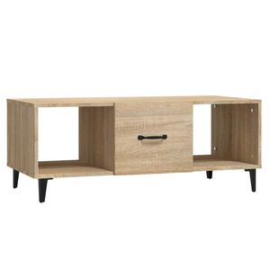 vidaXL Mesa de centro madera contrachapada roble sonoma 102x50x40 cm