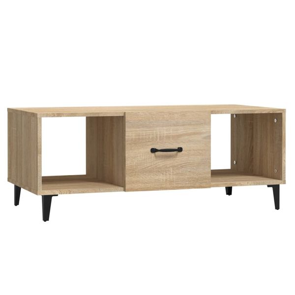vidaXL Mesa de centro madera contrachapada roble sonoma 102x50x40 cm