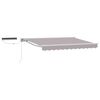 vidaXL Toldo Retr&aacute;ctil El&eacute;ctrico Gris claro y blanco. 3,5 x 2,5 m