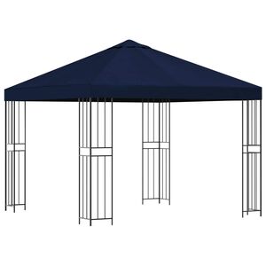 vidaXL Cenador 3 x 3 m Azul Poli&eacute;ster y Acero 190 gsm