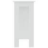 vidaXL Mesa bar con estante madera contrachapada blanco 102x50x103,5cm