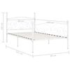 vidaXL Cama con somier sin colch&oacute;n metal blanco 90x200 cm