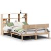 vidaXL Cama con estanter&iacute;a sin colch&oacute;n madera maciza de pino 140x190cm
