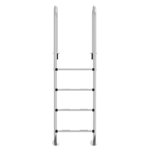 vidaXL Escalera para piscina acero inoxidable 304 54x38x184,5 cm