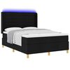 vidaXL Cama tipo Box Spring con colch&oacute;n Negro 140 x 200 cm tela
