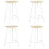 vidaXL Taburetes de cocina 4 unidades madera maciza de mango