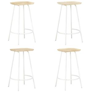vidaXL Taburetes de cocina 4 unidades madera maciza de mango
